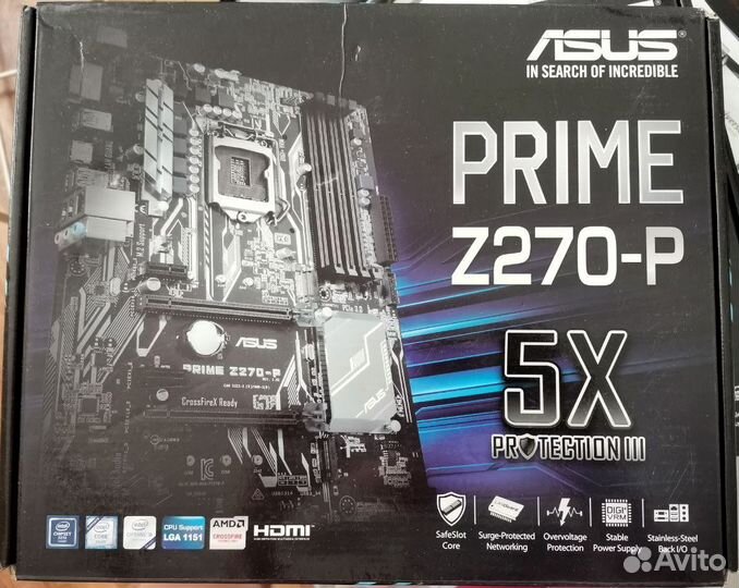 Материнская плата 1151 Asus Z 270-P как новая