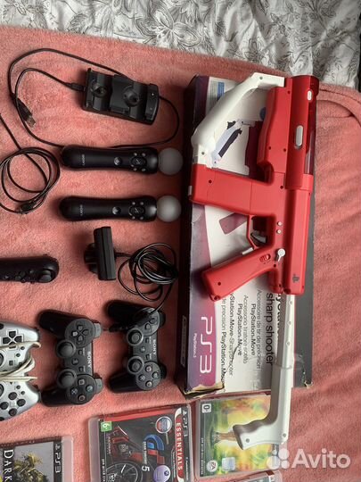 Sony PS3 super slim 500 gb, автомат, ps move 2 шт