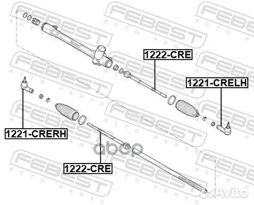 Наконечник рулевой правый 1221-crerh Febest