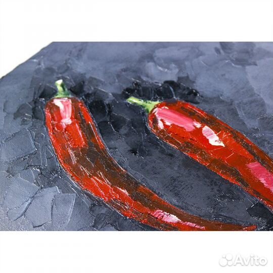 Перцы Чили интерьерная картина маслом на холсте