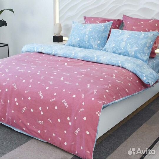 Кпб Евро Ума 200х220, 240х260, 50х70 2шт, фланель