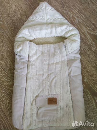 Конверт одеяло на выписку вязанное