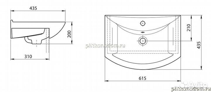 Santeri Грация 131203S0011B0 Умывальник с переливом