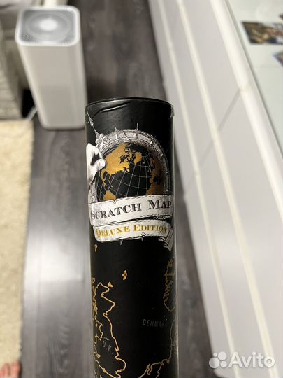 Скретч карта мира (новая в тубусе)