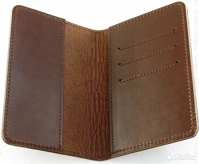 Обложка на паспорт из натурал. кожи ручной работы