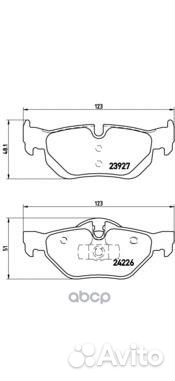 Колодки тормозные дисковые зад P06038 Brembo