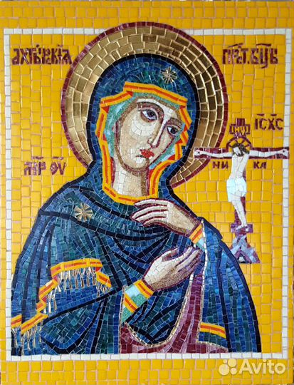 Иконы из мозаики Казанская,Серафим Саровский