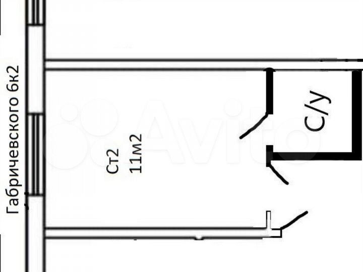 Квартира-студия, 11 м², 1/9 эт.