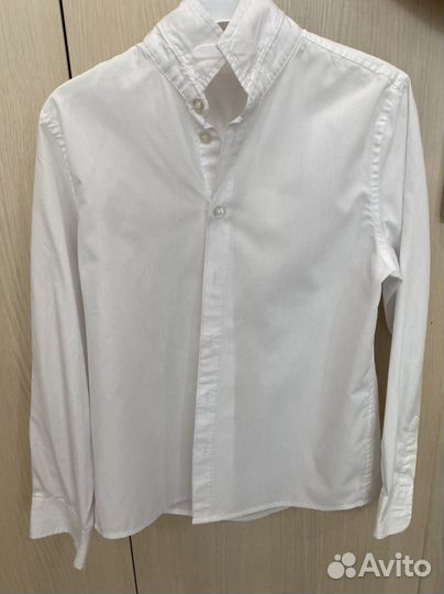 Рубашка белая на мальчика 140 (4 шт.)