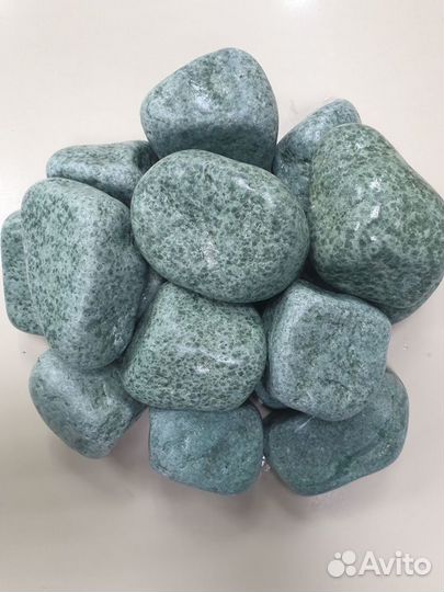 Камень для бани жадеит шлифованно-галтованный