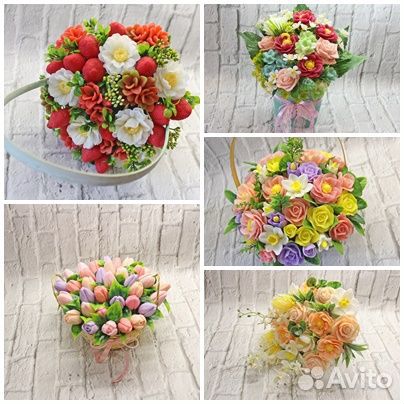 Цветы подарочные композиции из мыла ручной работы