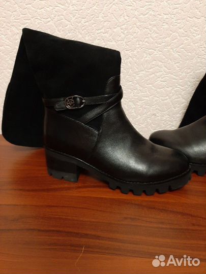 Сапоги зимние новые нат.кожа/замша/мех