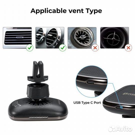 Автодержатель Pitaka MagEZ Mount Qi 36W (Новый)