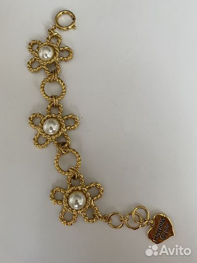 Браслетmoschino с жемчугом винтаж