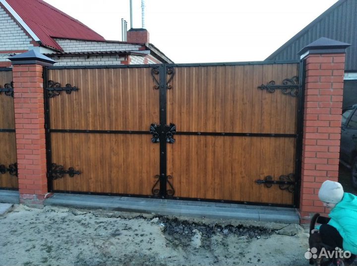 Откатные ворота под ключ с доставкой и установкой