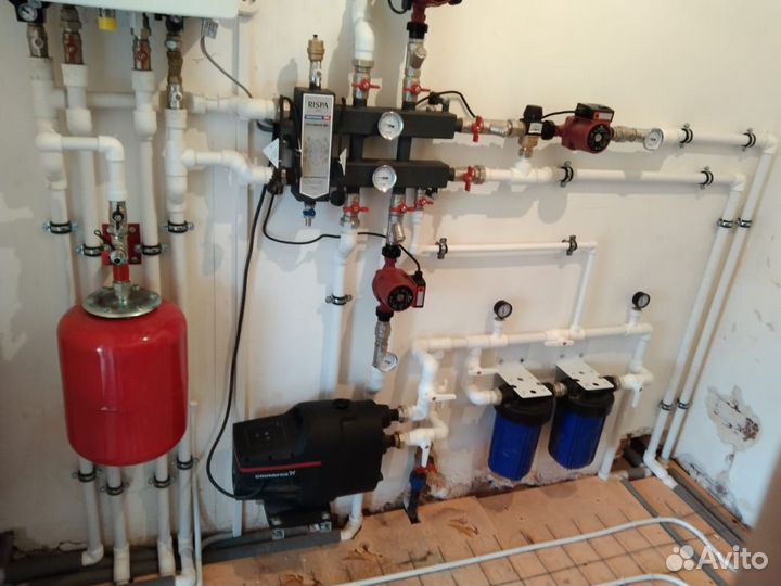 Монтаж систем отопления,водоснабжения