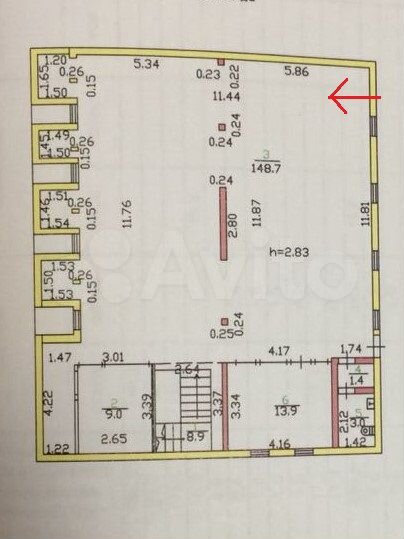 Торговое помещение (услуги, торговля), 184.9 м²