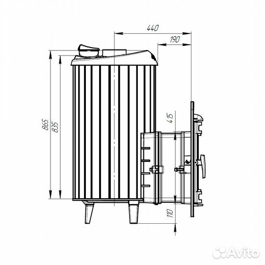 Печь Для Бани Атмосфера XL+ ламели «Змеевик» набор