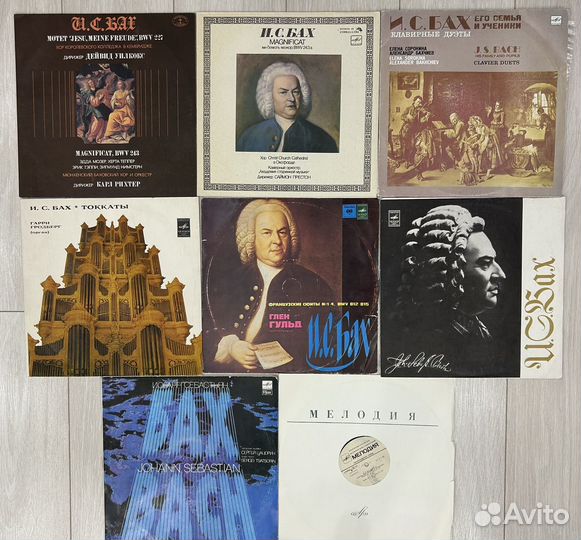 Виниловые пластинки И.С.Бах, В.А.Моцарт, классика