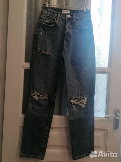 Джинсы zara 34 прямые