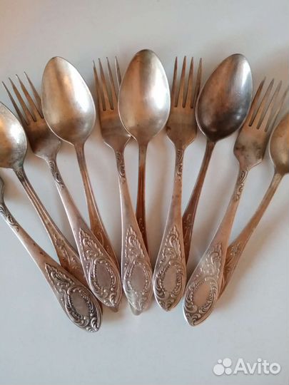 Ложки вилки мельхиоровые СССР
