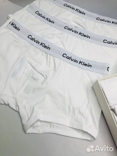 Трусы мужские белые Calvin Klein