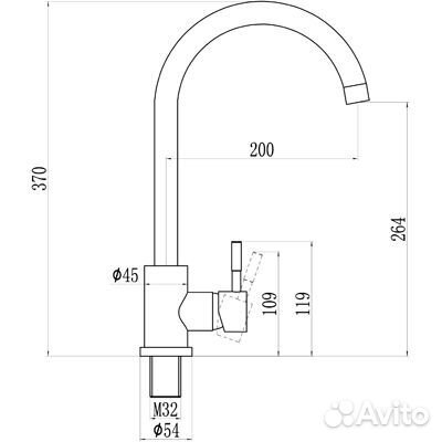 Смеситель для кухонной мойки Savol S-SUS3002H