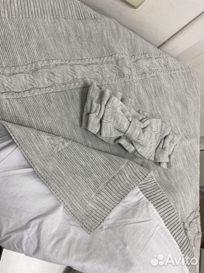 Конверт вязаный на выписку новый демисезонный