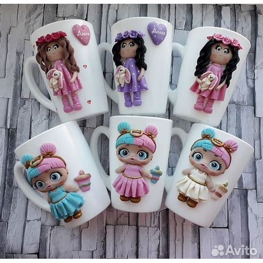 Кружки и ложки из полимерной глины