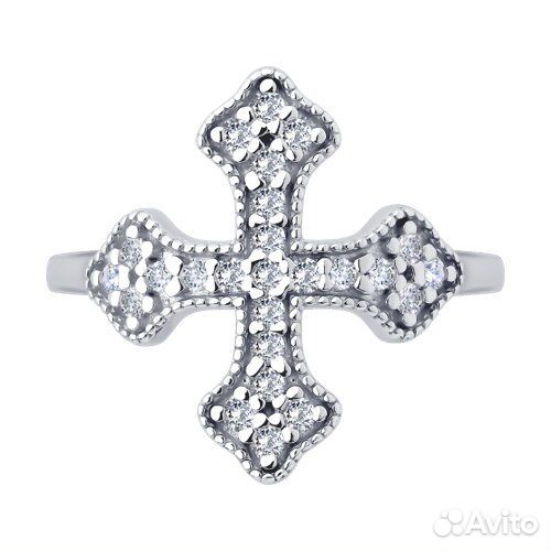 Кольцо sokolov из серебра, 94014407, р.17,5