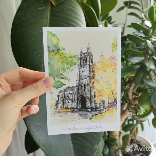 Набор открыток с архитектурой, 3 шт, авторские