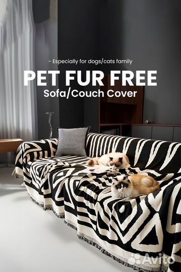 Плед покрывало bohemian soft black &white сканди