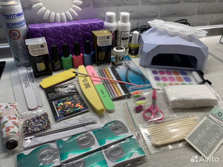 Маникюрный набор гель-лак наращивание