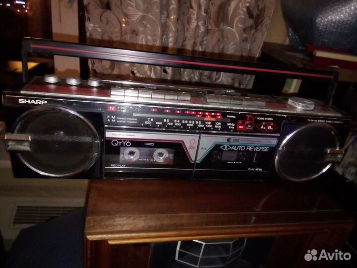 Двухкассетная магнитола sharp QTY6