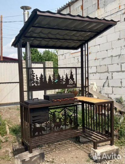 Мангал с крышей