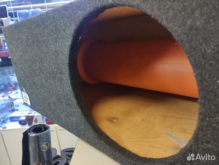 Короб для сабвуфера 12 дюймов труба