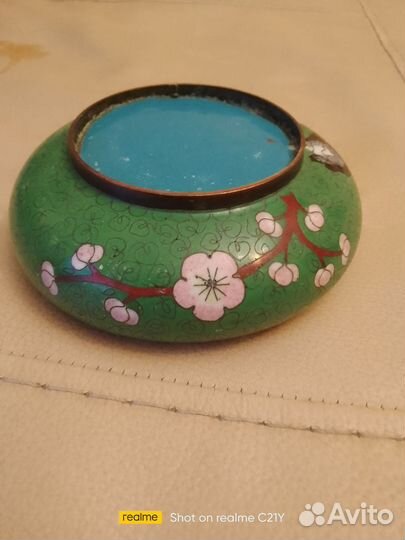 Конфетница клуазоне. Старый Китай