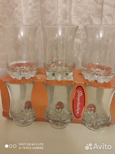 Турецкие стаканы(армуды) для чая, набор 6 штук