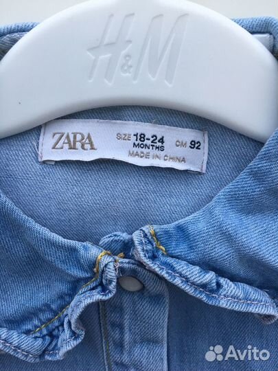 Джинсовое платье zara 92