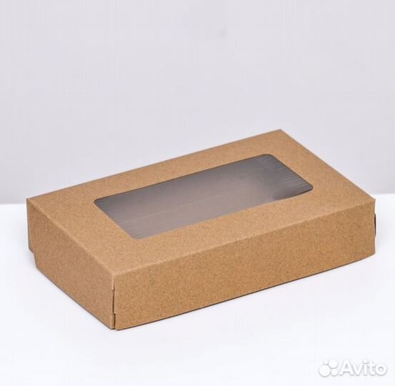 Коробка крафт пищевая упаковка подарочная пакет