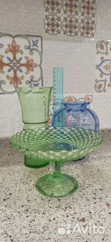 Вазы из цветного стекла СССР