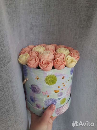 Шоколадные букетики из роз