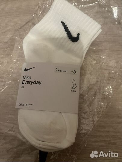 Носки nike белые 34-38 размер 3 пары