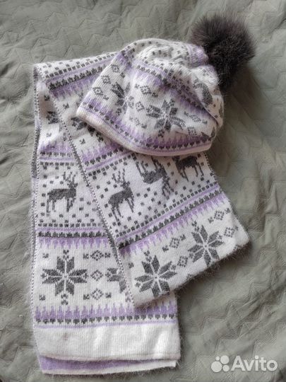 Комплект шапка, шарф