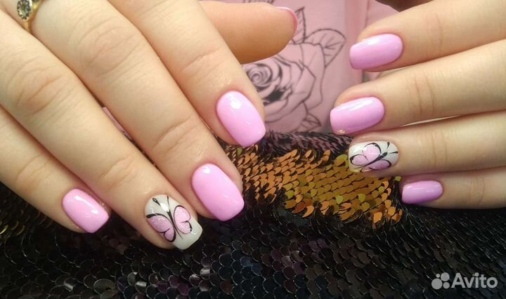 Маникюр гель лак, педикюр,ручная рос