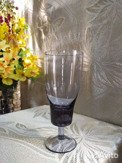 Набор бокалов 6 шт. цветное стекло. СССР. Винтаж