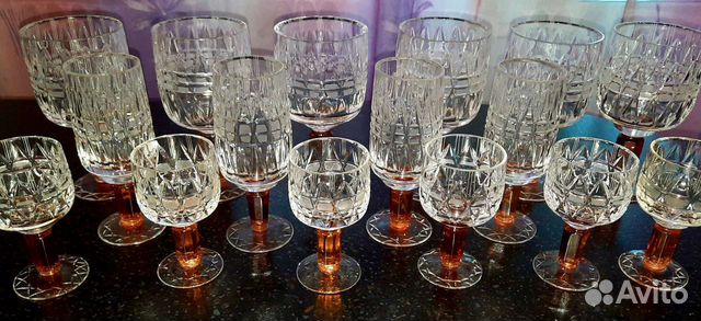 Фужеры, бокалы, рюмки хрустальные Олимпиада 80