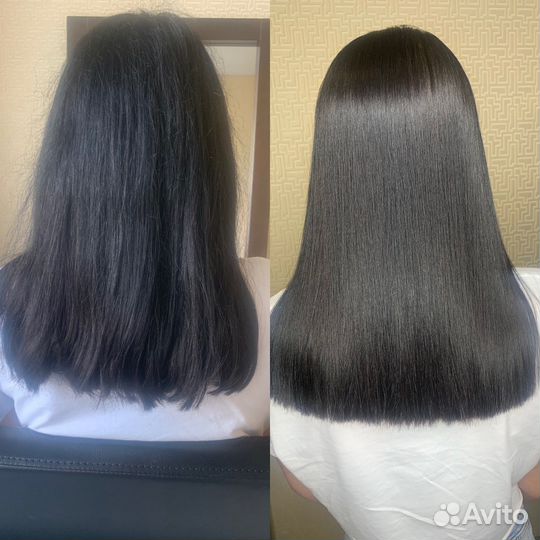 Кератиновое выпрямление волос