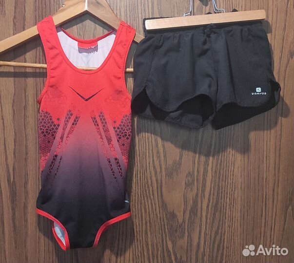 Гимнастический купальник+шорты