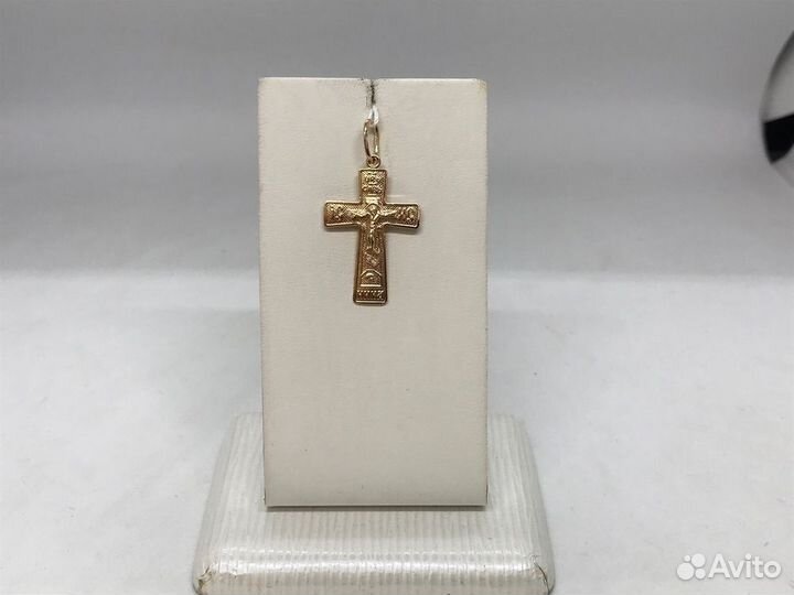 Подвеска золотой крест без камня 585* (Ленина 23)